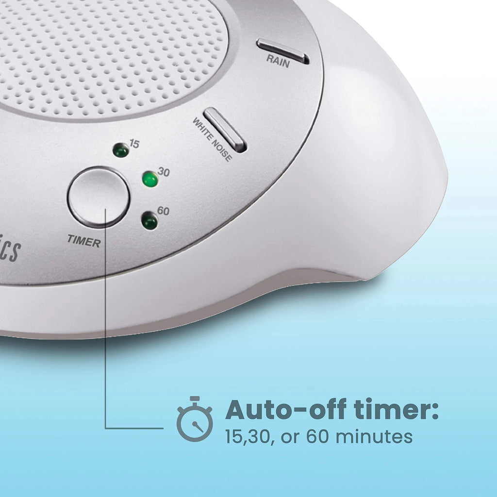 White Noise Sound Machine – 6 Soothing Sounds (Travel-Friendly)