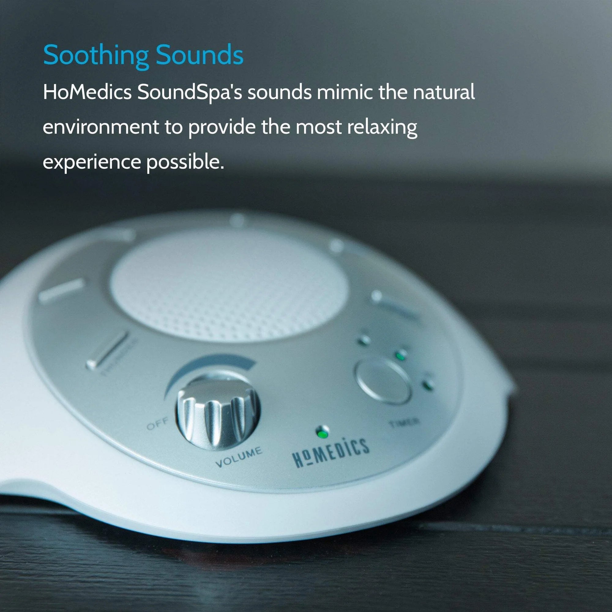 White Noise Sound Machine – 6 Soothing Sounds (Travel-Friendly)