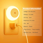 FERSWE Amber LED Night Light with Dusk-to-Dawn Sensor (2 Pack)