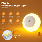 FERSWE Amber LED Night Light with Dusk-to-Dawn Sensor (2 Pack)