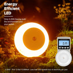 FERSWE Amber LED Night Light with Dusk-to-Dawn Sensor (2 Pack)