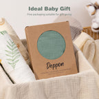 Muslin Baby Lounger Cover 2 Pack – Organic Cotton (Roman Green & Leaves)