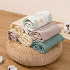 Muslin Baby Lounger Cover 2 Pack – Organic Cotton (Roman Green & Leaves)