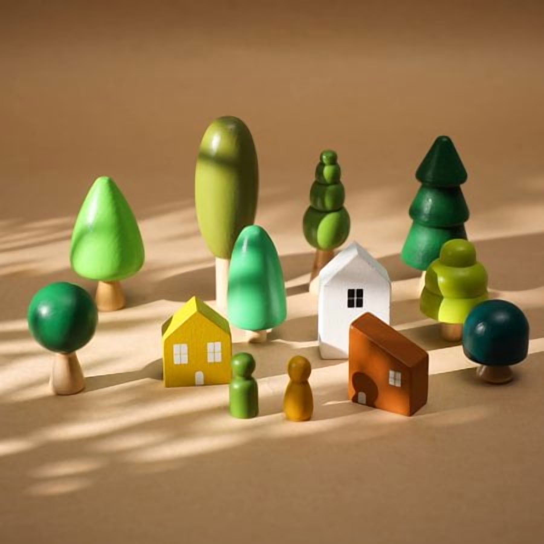 Wooden Tree Toys – Montessori Wooden Blocks Stacking Set