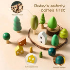 Wooden Tree Toys – Montessori Wooden Blocks Stacking Set