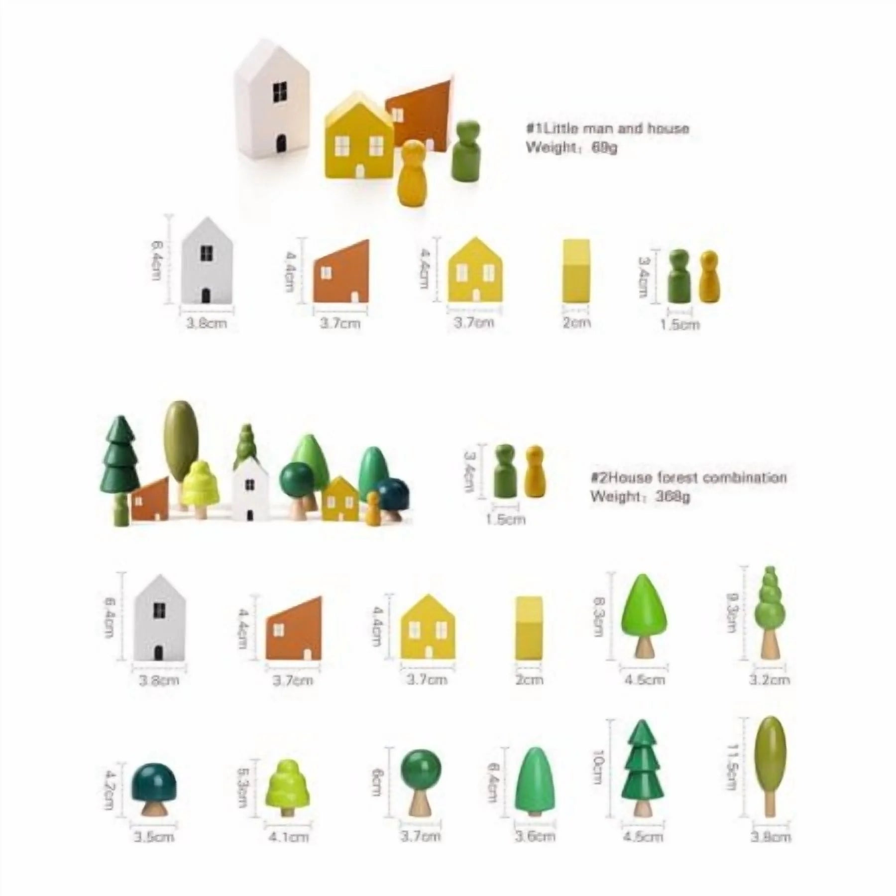 Wooden Tree Toys – Montessori Wooden Blocks Stacking Set