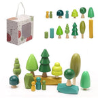 Wooden Tree Toys – Montessori Wooden Blocks Stacking Set