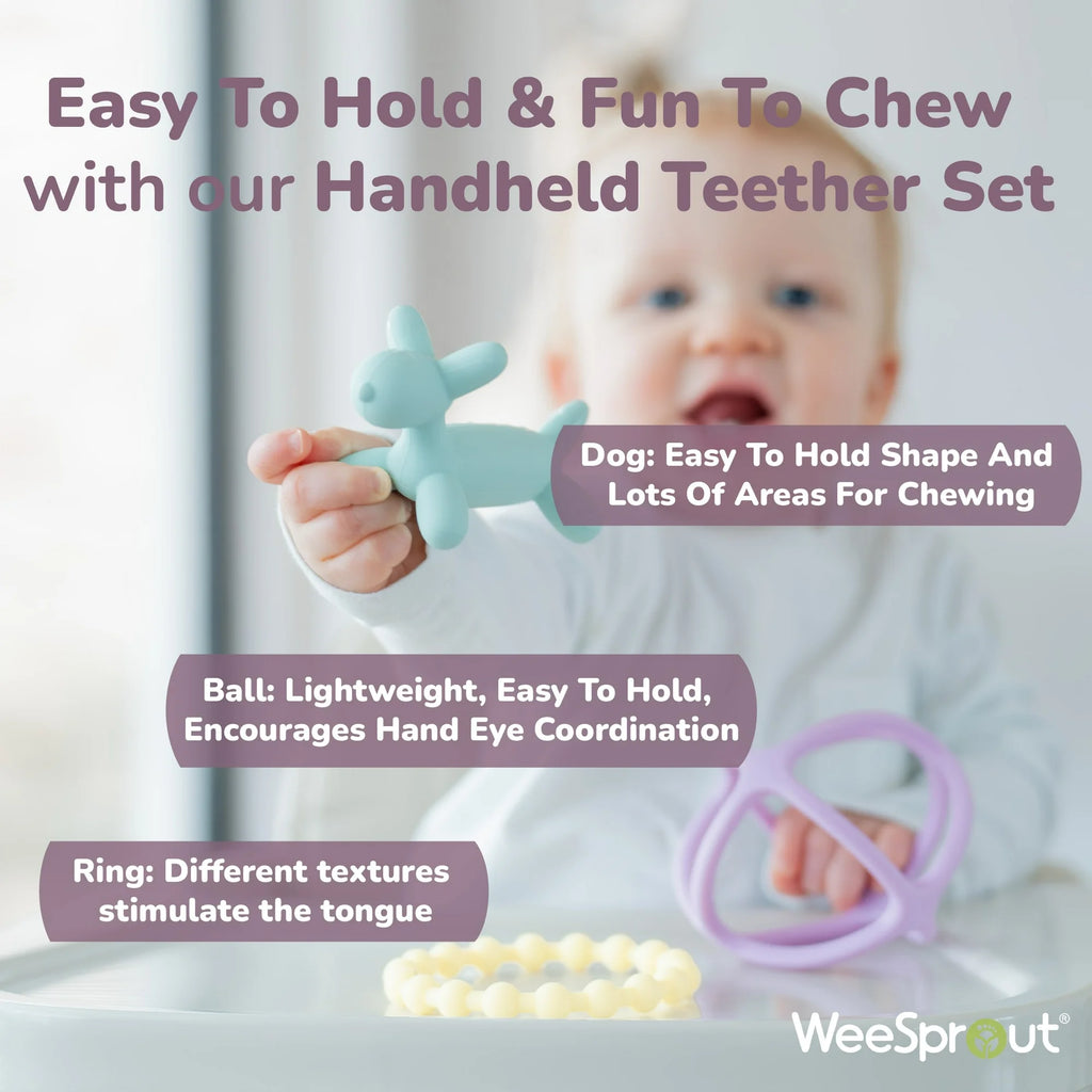 WeeSprout Teethers for Baby – Silicone Teething Toys