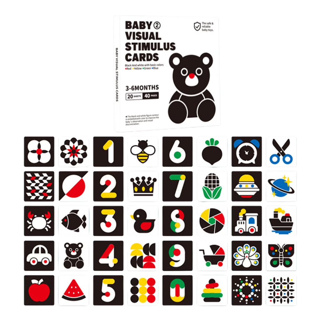 BESTSKY Baby Black & White High-Contrast Flash Cards (0–6 Months)