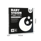 BESTSKY Baby Black & White High-Contrast Flash Cards (0–6 Months)