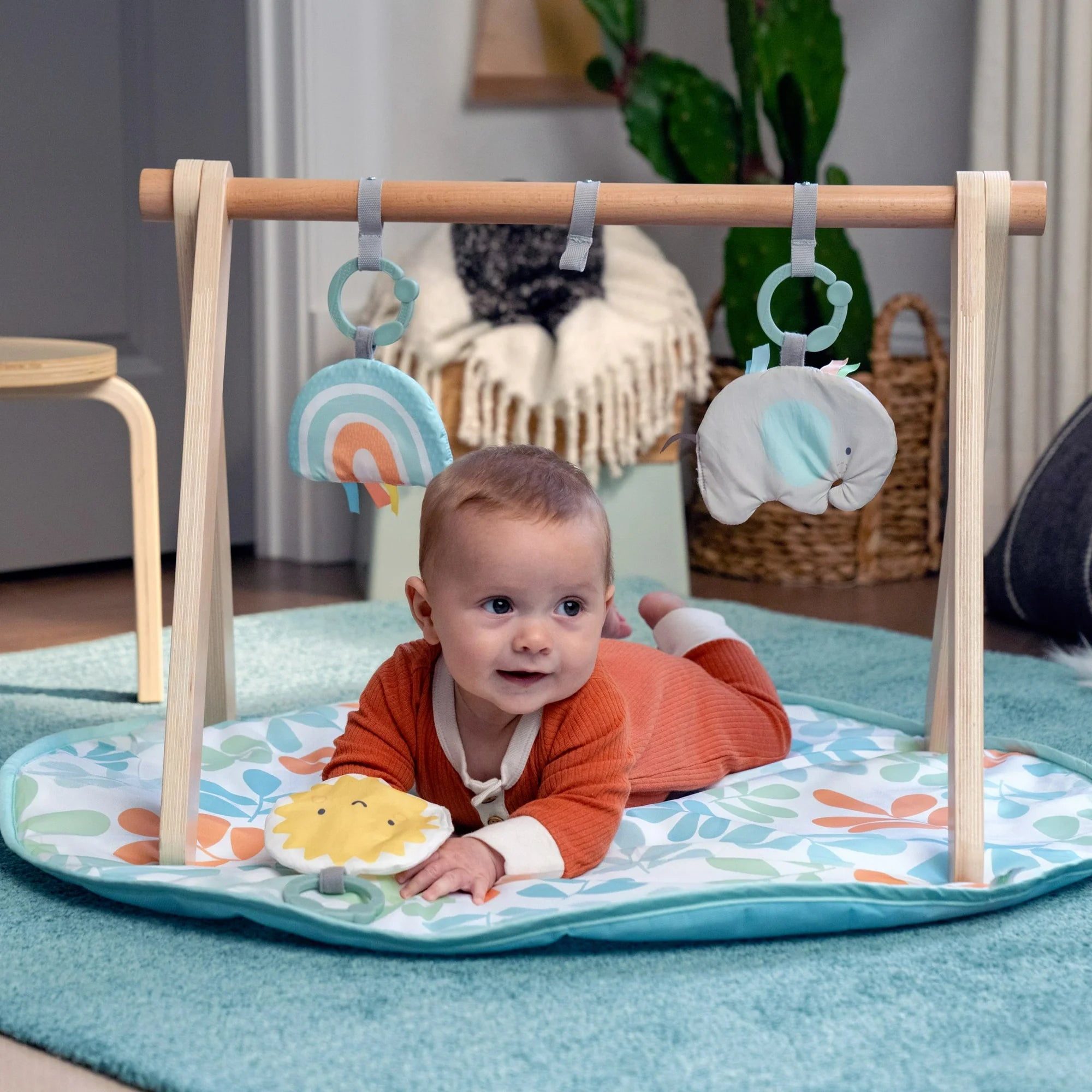ity by Ingenuity Sun Valley Wooden Toy Arch & Play Mat (0–36 Months)
