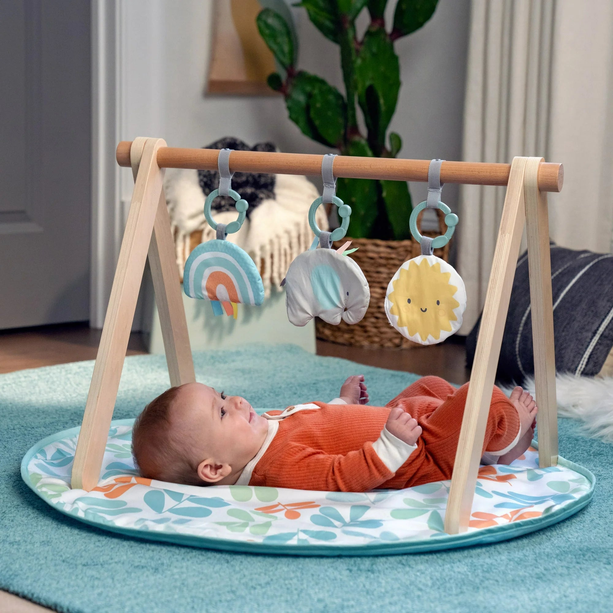 ity by Ingenuity Sun Valley Wooden Toy Arch & Play Mat (0–36 Months)