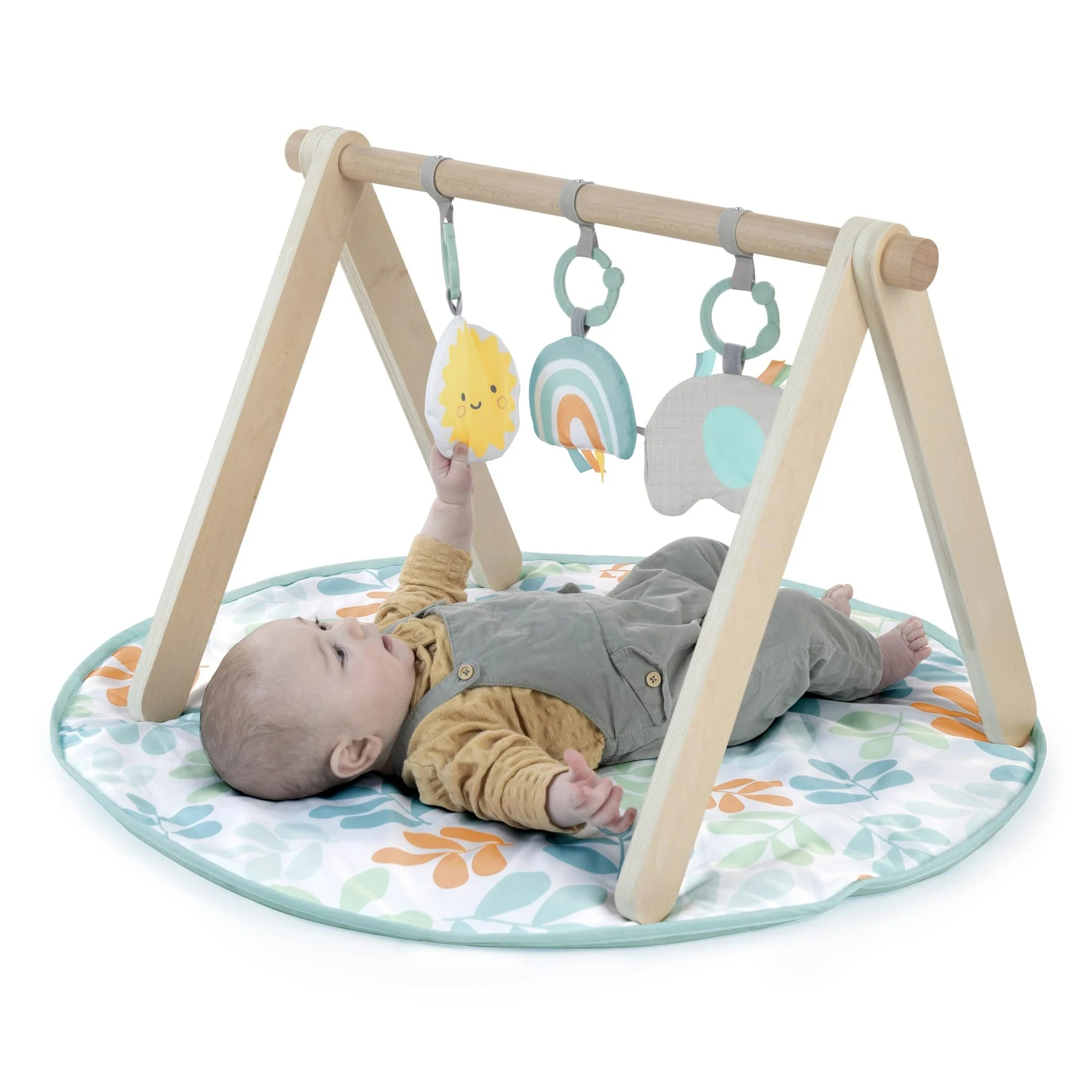 ity by Ingenuity Sun Valley Wooden Toy Arch & Play Mat (0–36 Months)