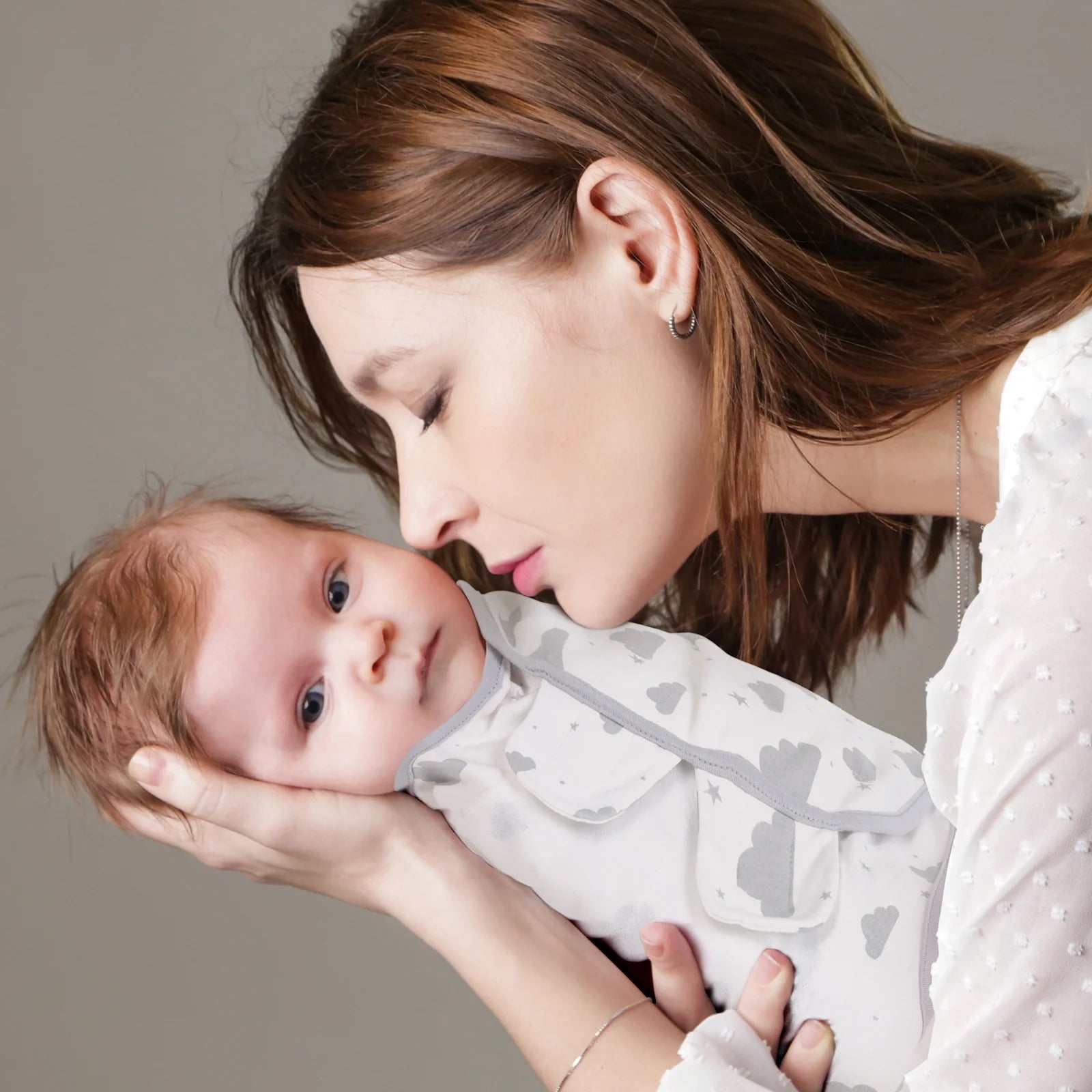 Gllquen Organic Cotton Swaddle Blanket Set – 4 Pack (Grey, 0–3 Months)