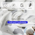 Gllquen Organic Cotton Swaddle Blanket Set – 4 Pack (Grey, 0–3 Months)