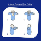 Gllquen Organic Cotton Swaddle Blanket Set – 4 Pack (Grey, 0–3 Months)