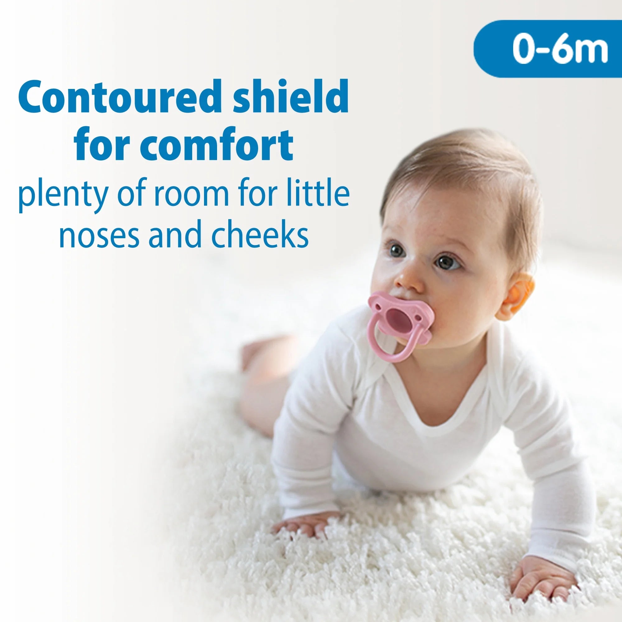 Dr. Brown's HappyPaci 100% Silicone Pacifier 0–6m (3 Pack, Cool Gray, Green, Ecru)