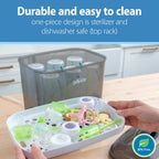 Dr. Brown's HappyPaci 100% Silicone Pacifier 0–6m (3 Pack, Cool Gray, Green, Ecru)