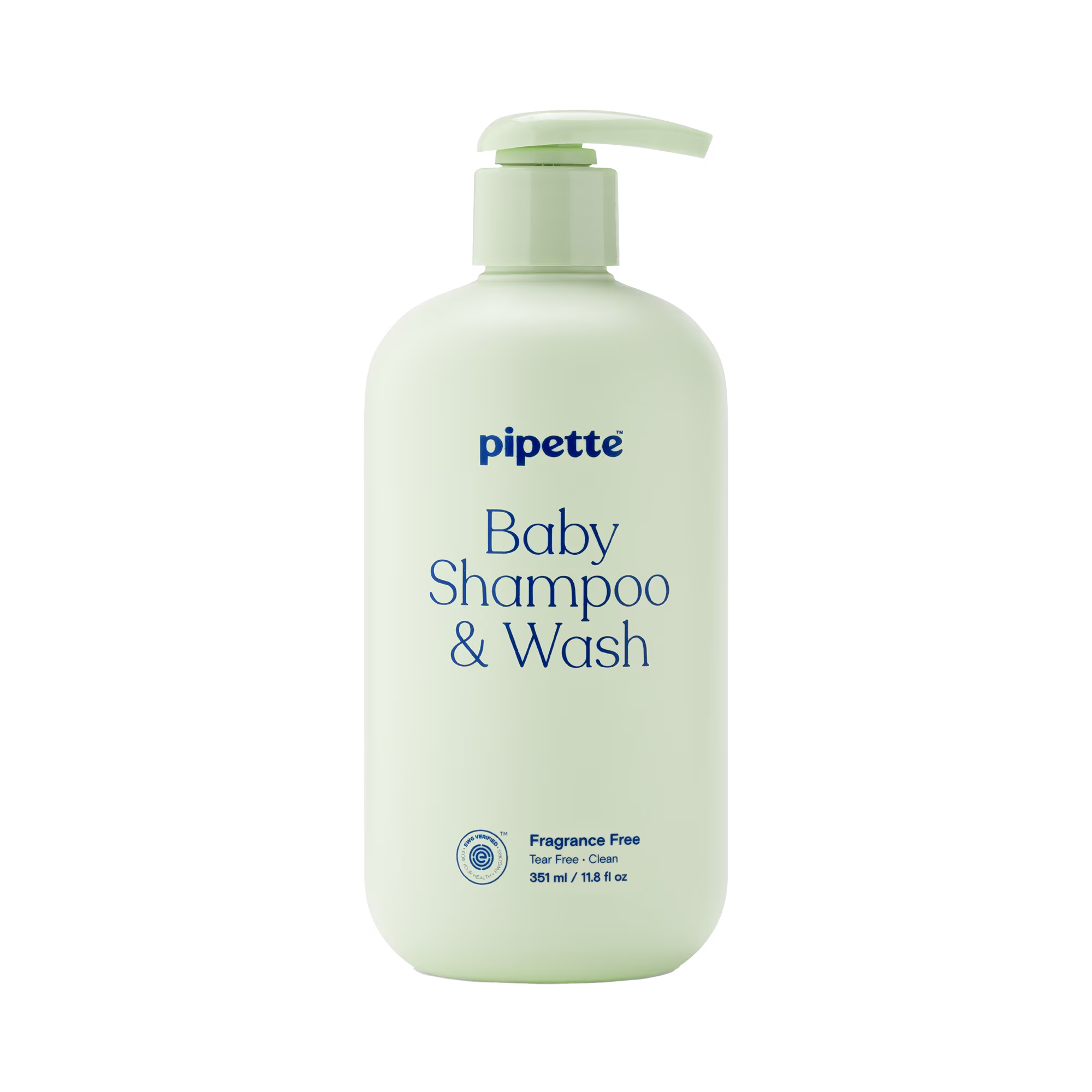 Pipette Tear-Free Baby Shampoo and Wash, Fragrance-Free (11.8 fl oz)