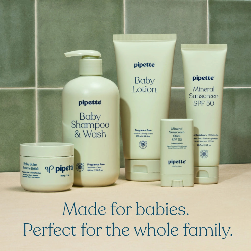 Pipette Tear-Free Baby Shampoo and Wash, Fragrance-Free (11.8 fl oz)