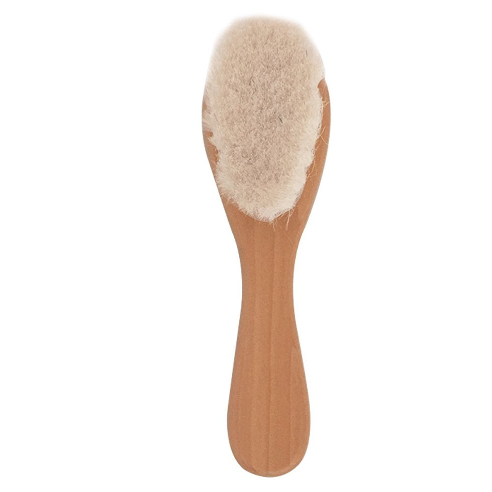 Pure Natural Wool Baby Small Wooden Brush & Comb Hair Brush Set